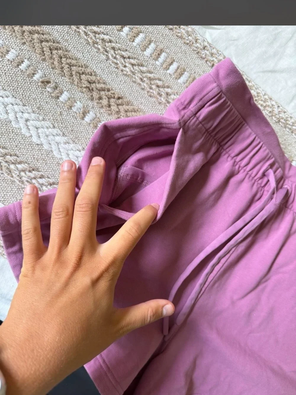 lululemon athletica Mauve Pink Drawstring Athletic Shorts